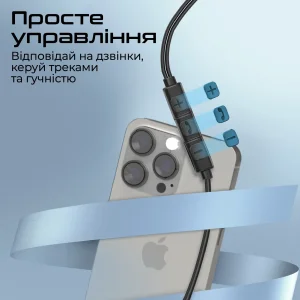 Гарнітура Promate Silken-C Grey UA
