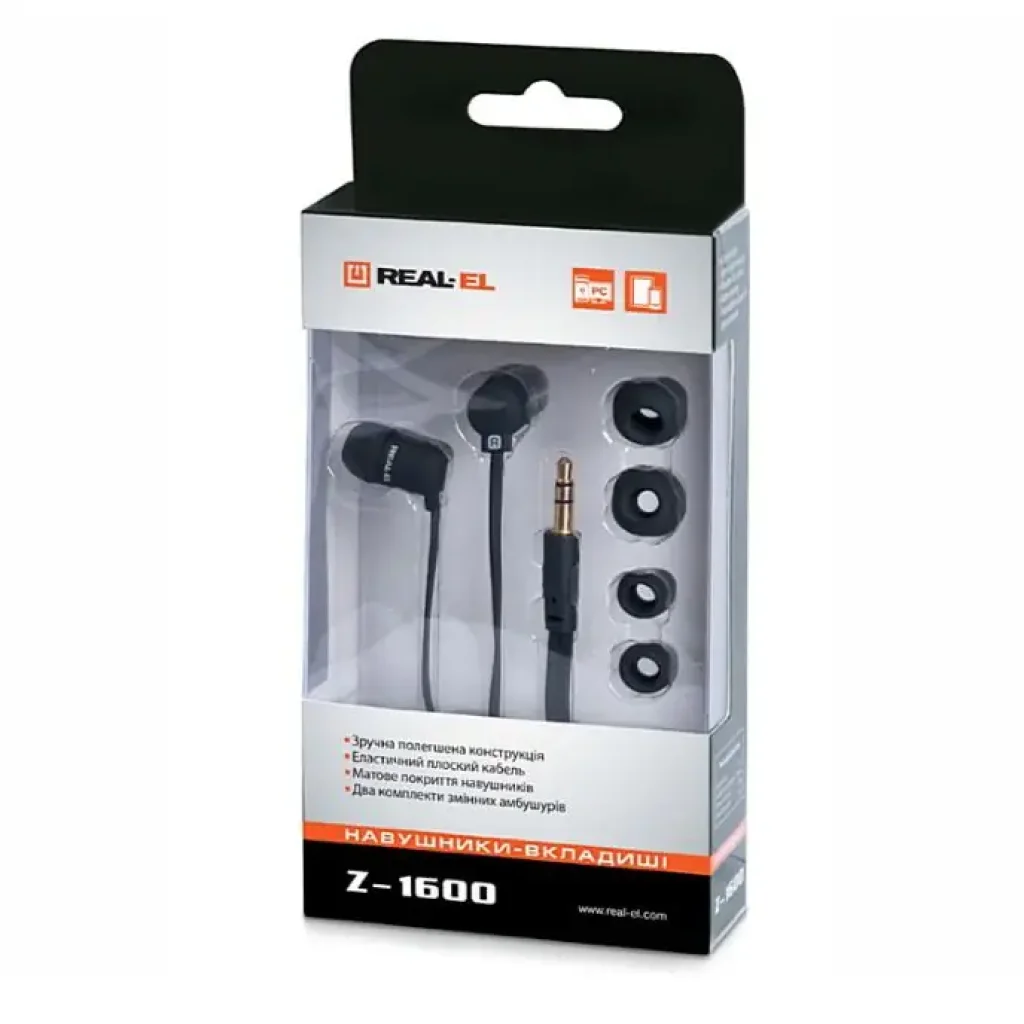 Гарнітура REAL-EL Z-1600 Mobile Black, EL124100036 UA