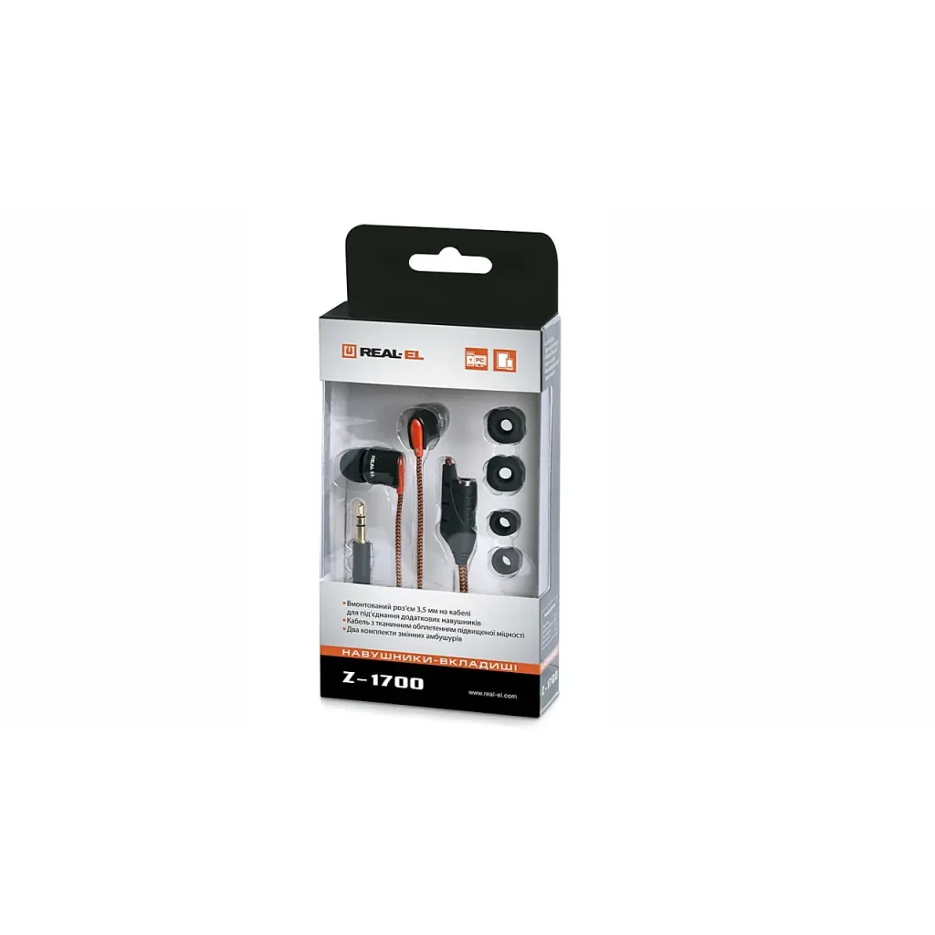 Гарнітура REAL-EL Z-1700 Mobile Black, EL124100037 UA