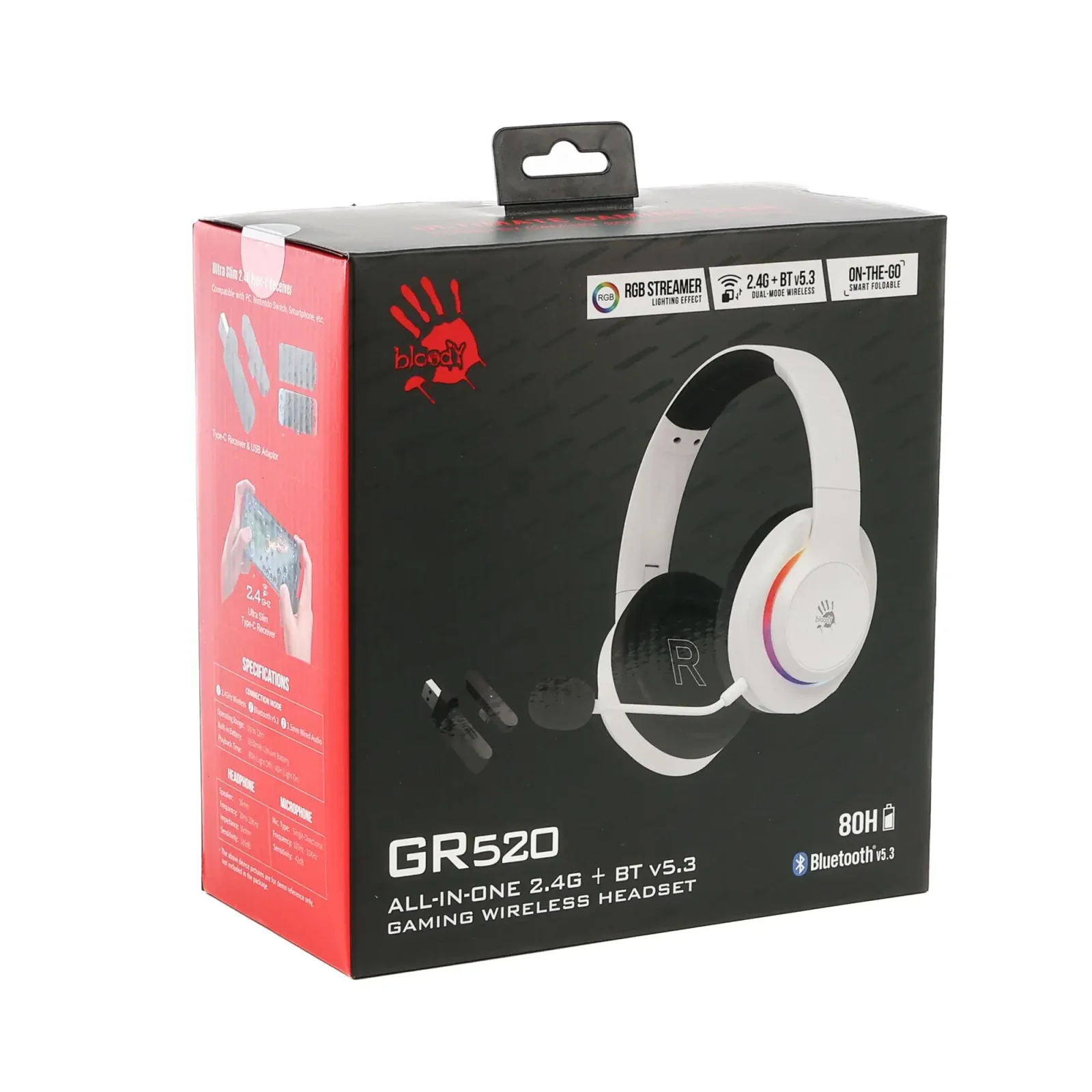 Bluetooth-гарнитура Bloody GR520 White UA