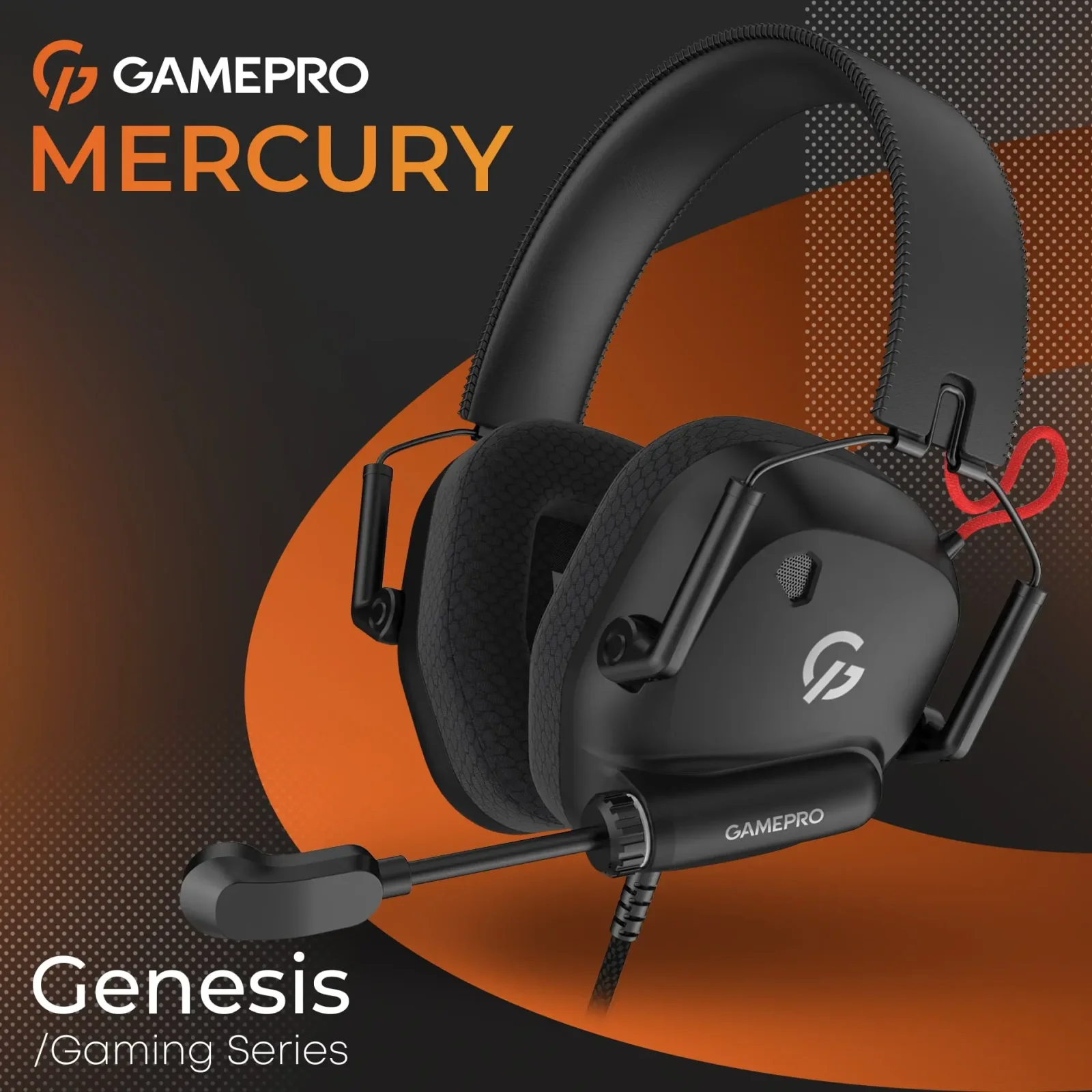 Гарнитура GamePro Genesis Mercury Black (HS120B) UA