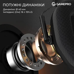 Гарнитура GamePro Genesis Mercury Black (HS120B) UA