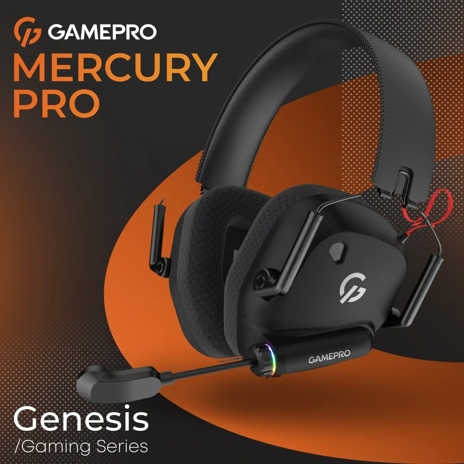 Гарнітура GamePro Genesis Mercury Pro 3-Mode Black (HSW120B) UA