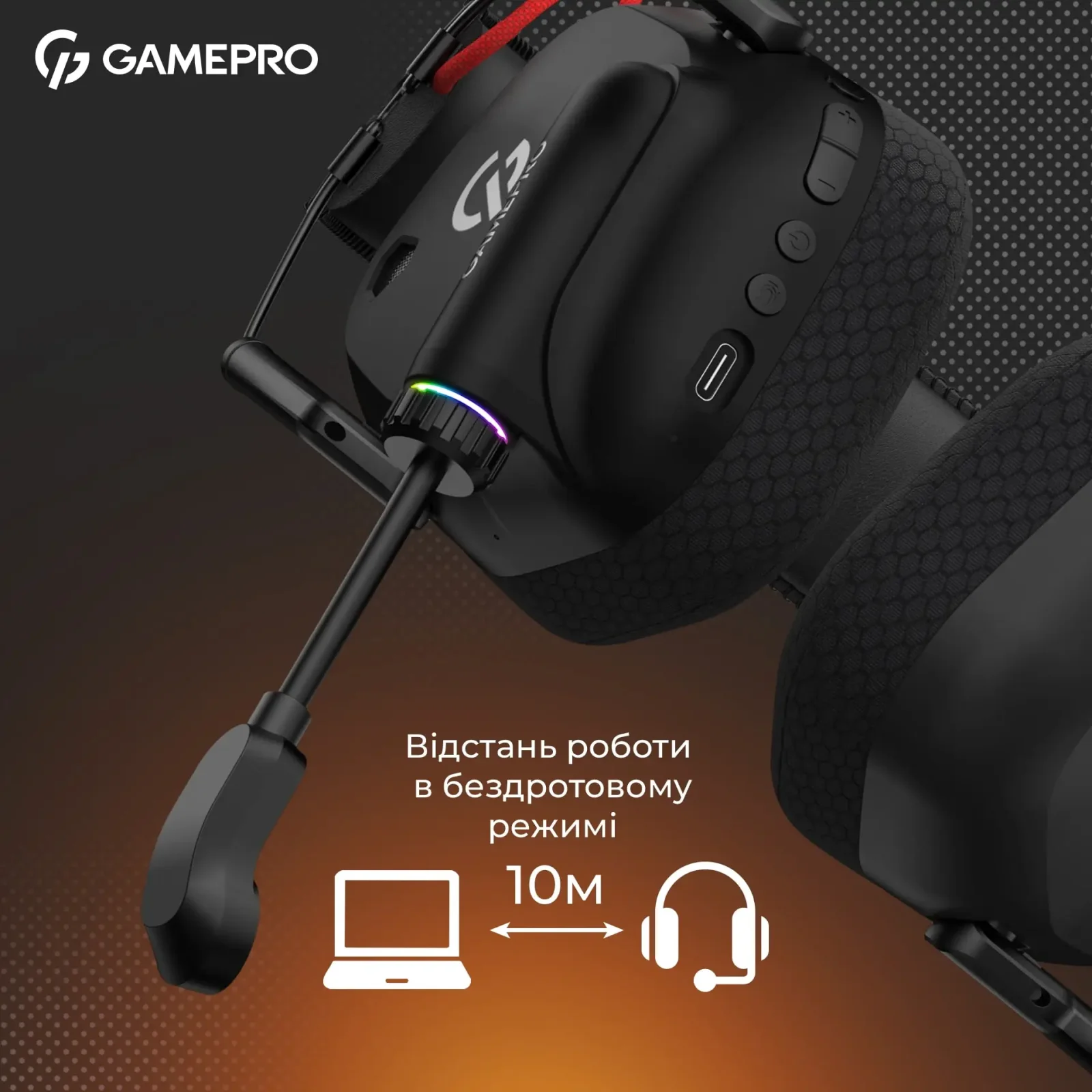 Гарнітура GamePro Genesis Mercury Pro 3-Mode Black (HSW120B) UA