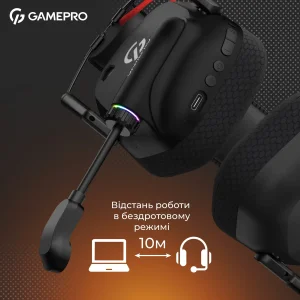 Гарнітура GamePro Genesis Mercury Pro 3-Mode Black (HSW120B) UA