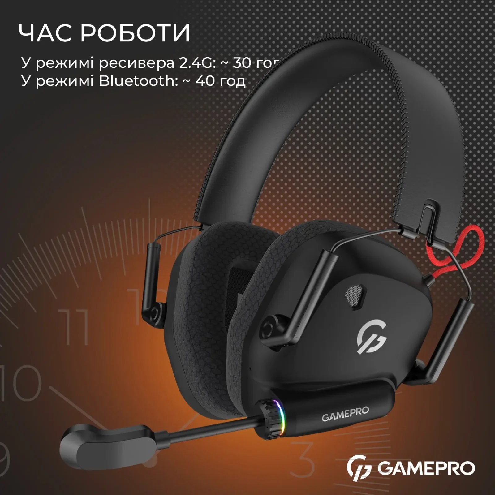 Гарнітура GamePro Genesis Mercury Pro 3-Mode Black (HSW120B) UA
