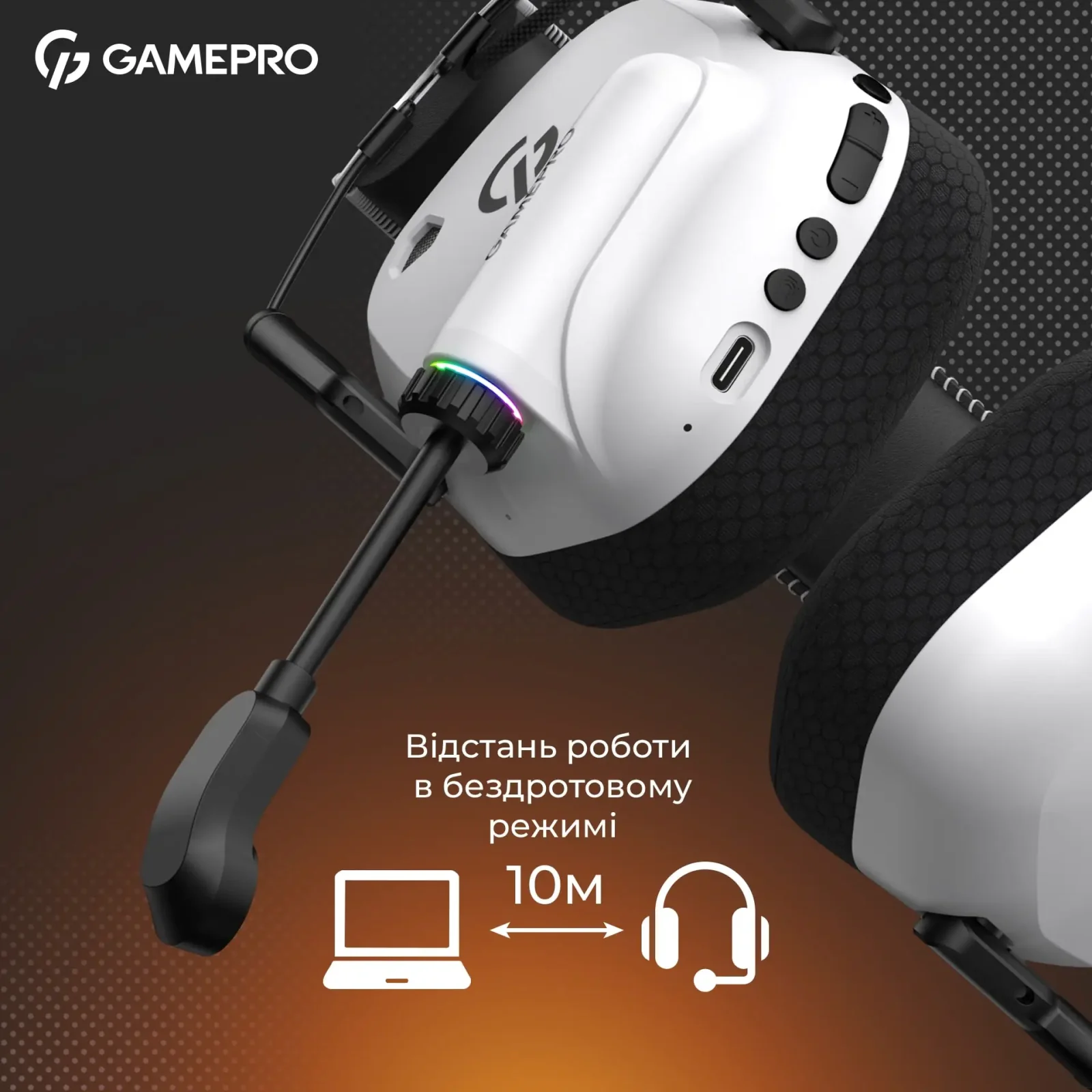 Гарнітура GamePro Genesis Mercury Pro 3-Mode White (HSW120W) UA