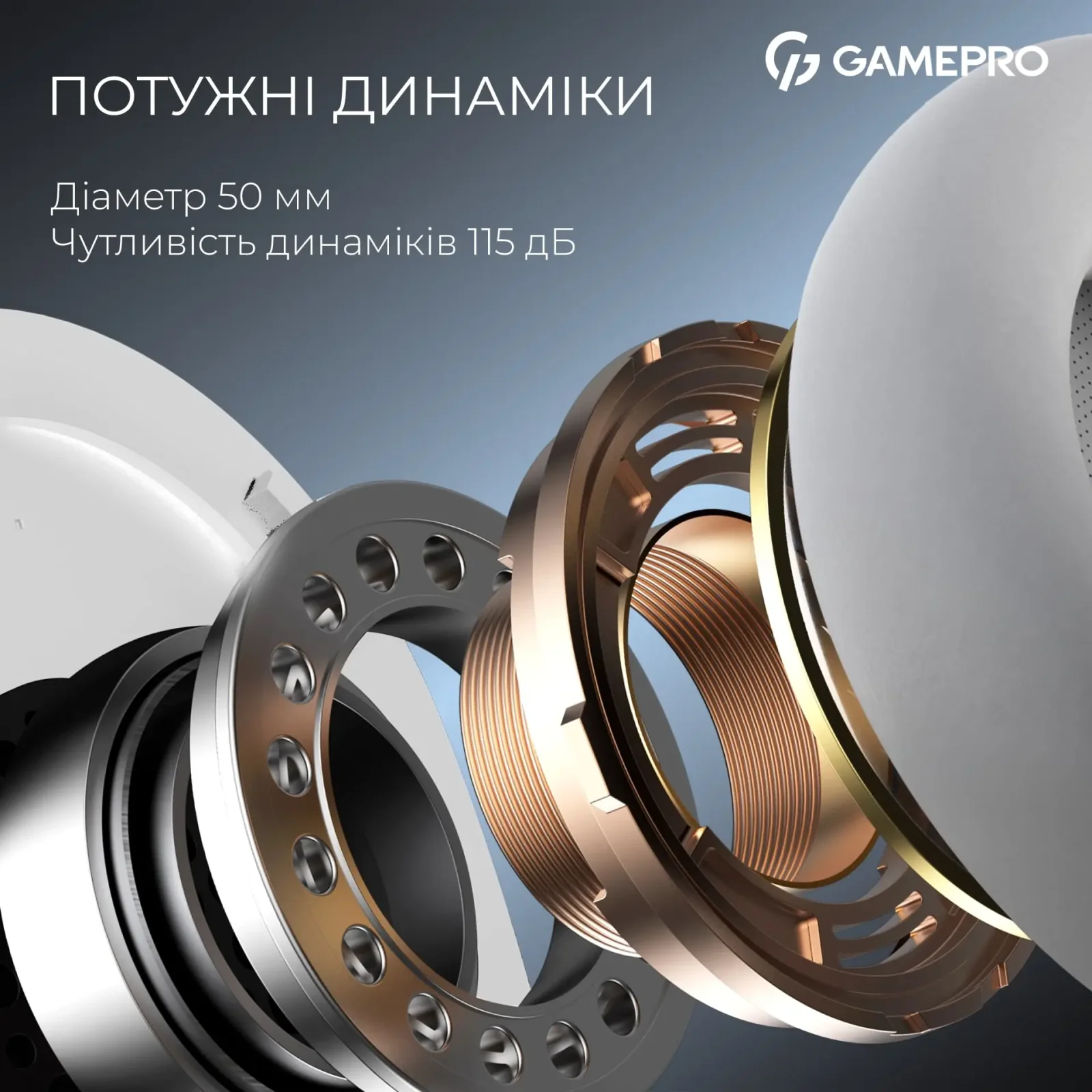 Гарнітура GamePro Asgard Skadi White (HSW191WB) UA