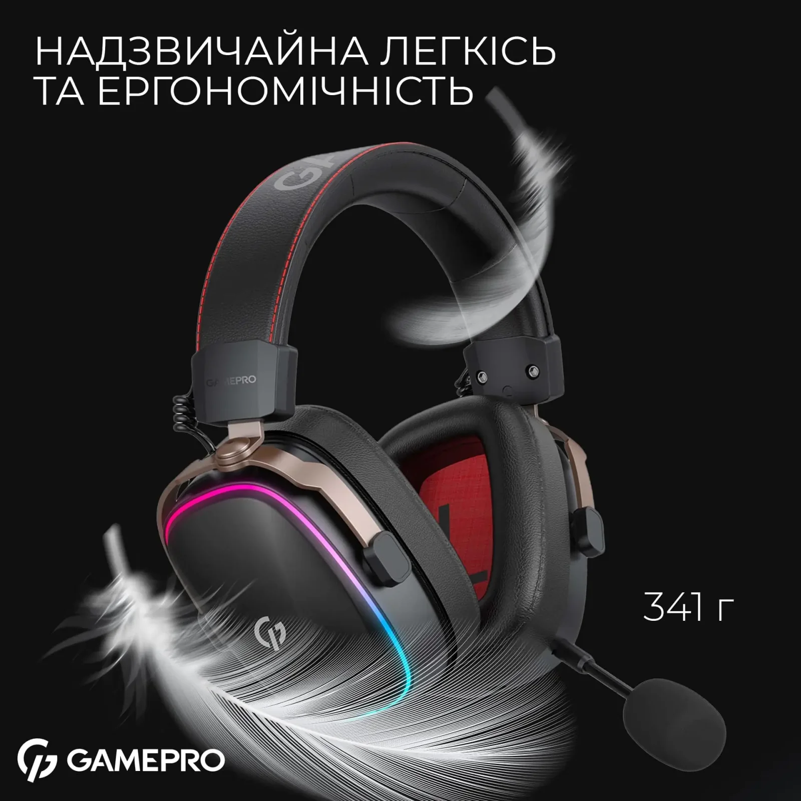 Гарнітура GamePro Asgard Valkyria Black (HSW249B) UA