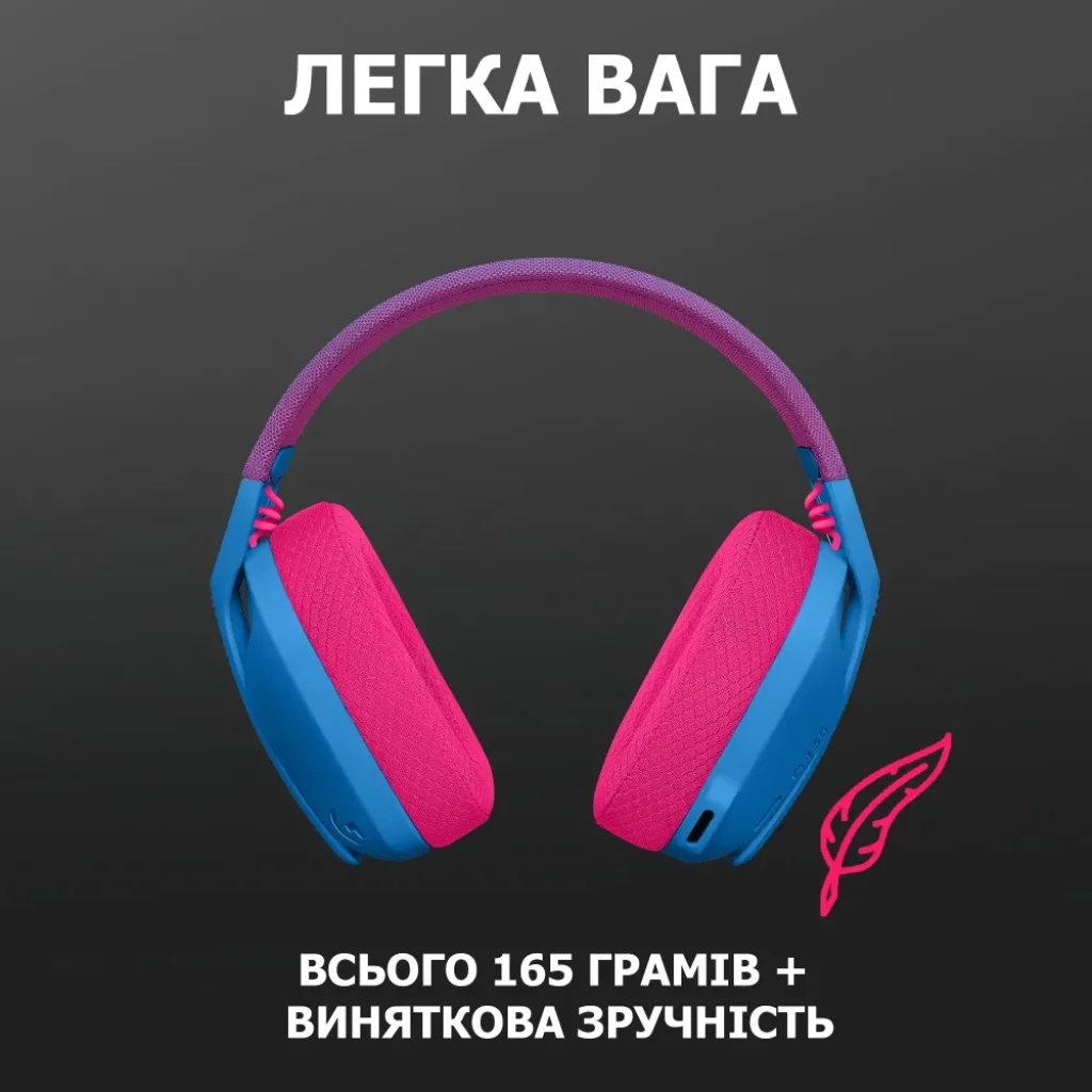 Bluetooth-гарнітура Logitech G435 Wireless Blue (981-001062) UA