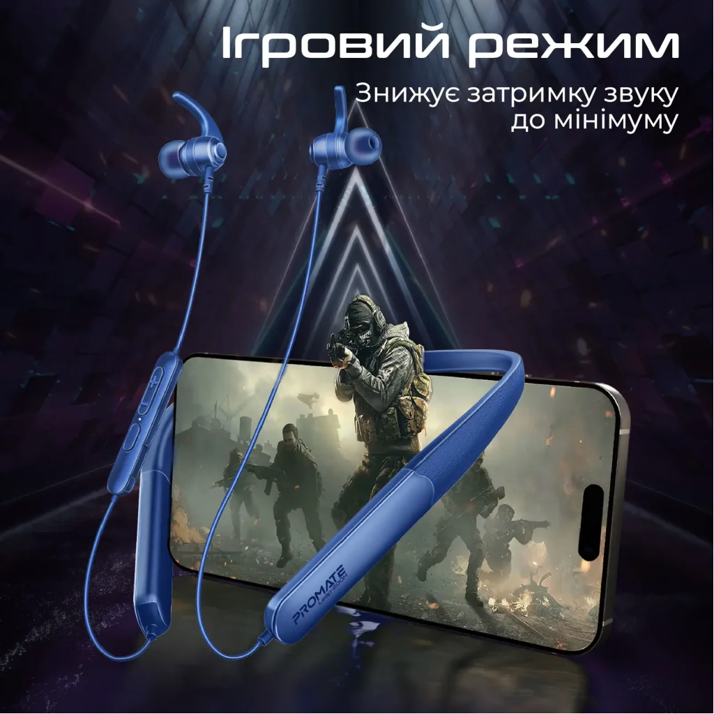 Bluetooth-гарнитура Promate Leap-200H Blue UA