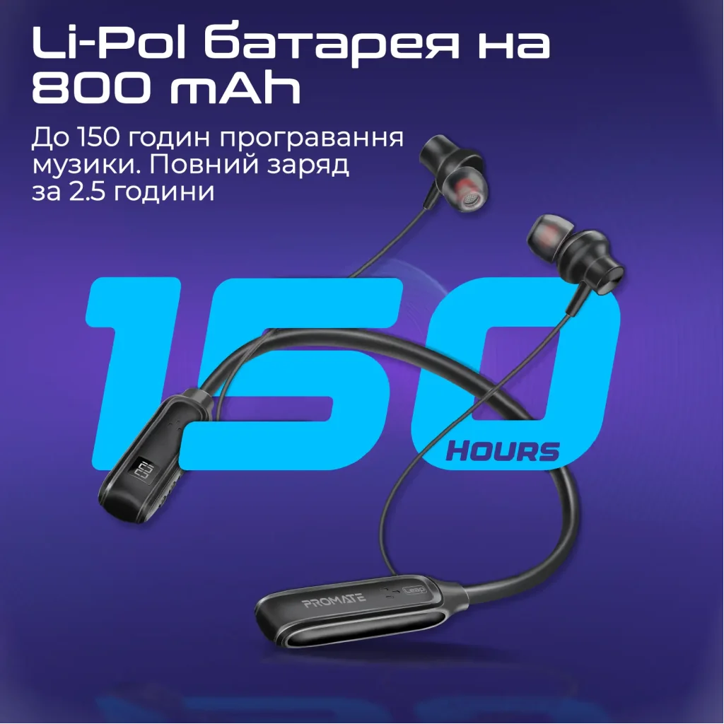 Bluetooth-гарнитура Promate Leap Black UA