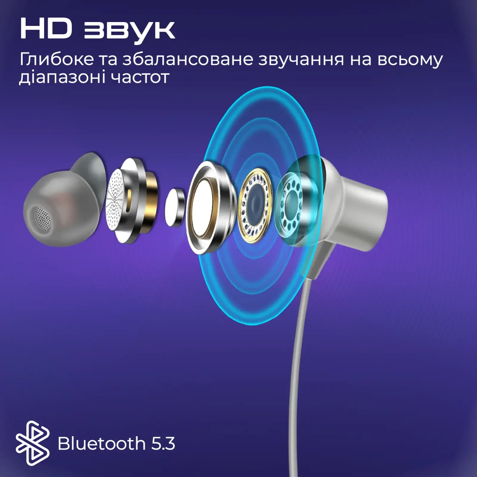 Bluetooth-гарнітура Promate Leap Silver UA