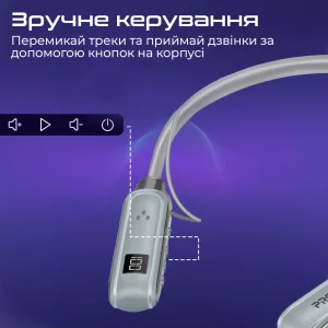 Bluetooth-гарнітура Promate Leap Silver UA