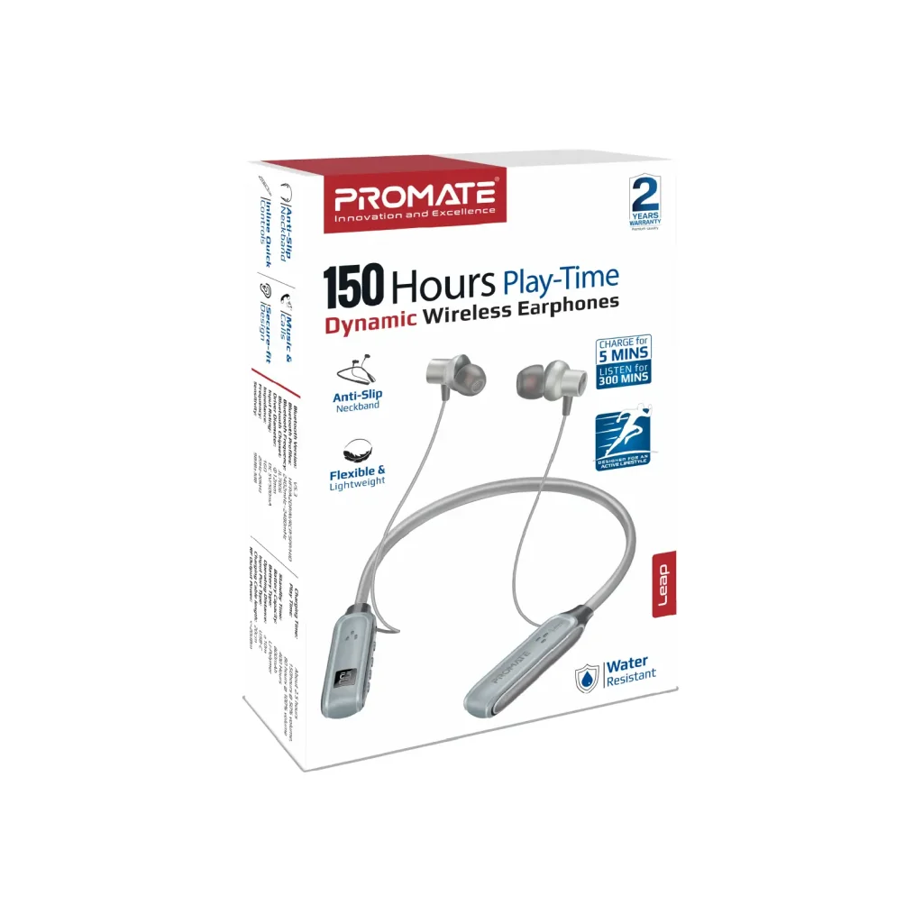 Bluetooth-гарнітура Promate Leap Silver UA