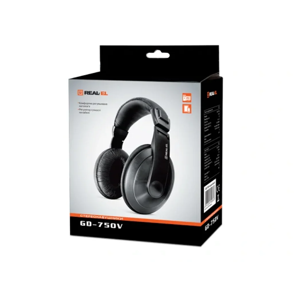 Гарнітура REAL-EL GD-750V Black, EL124200015 UA