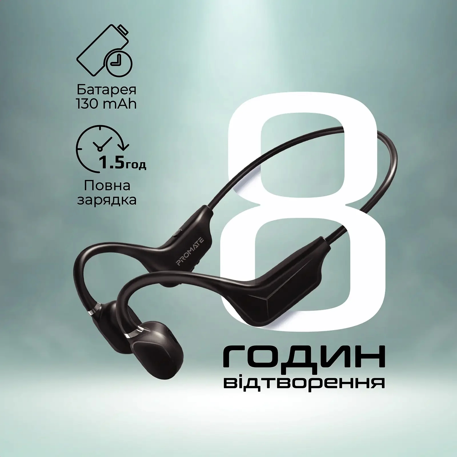 Bluetooth-гарнітура Promate Ripple Black UA