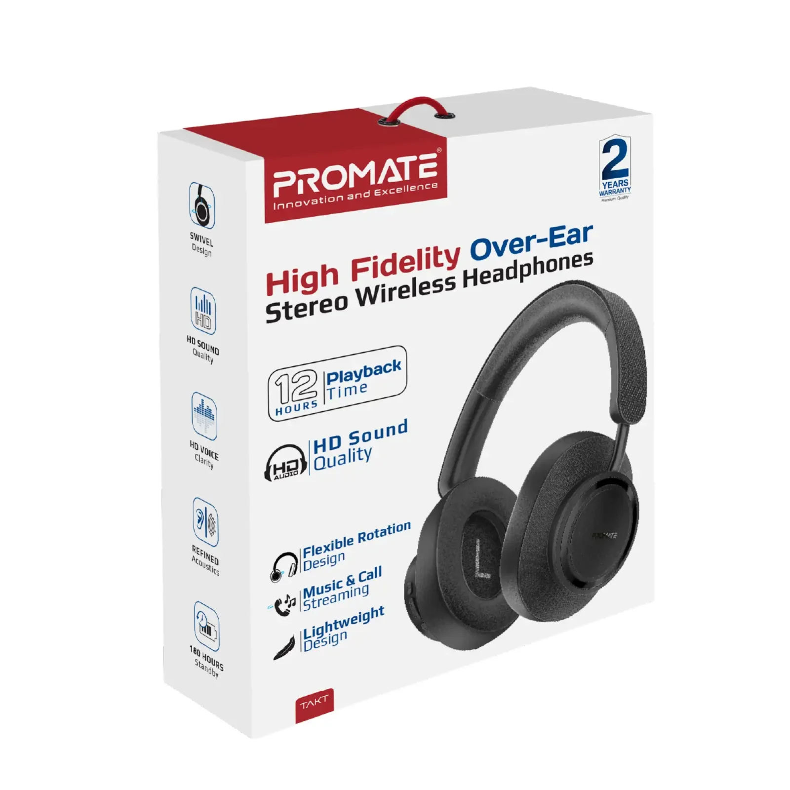 Bluetooth-гарнітура Promate Takt Black UA