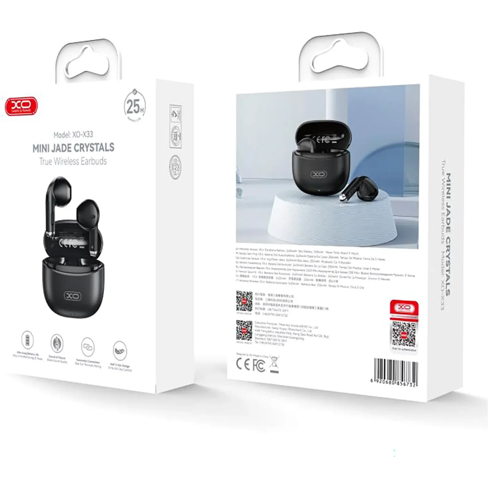 Bluetooth-гарнитура XO X33 Black UA