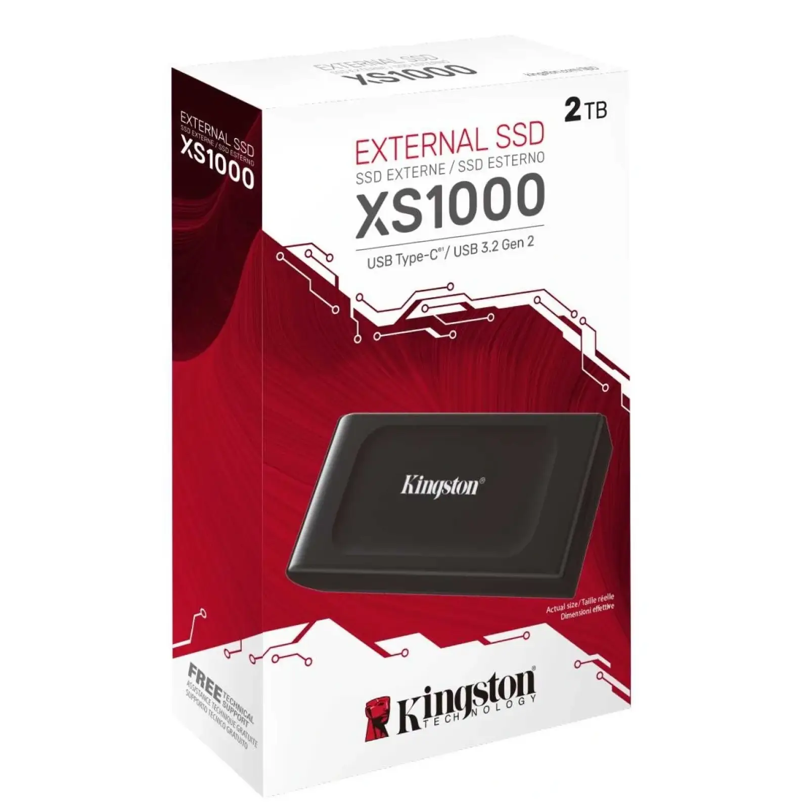 SSD зовнішній Portable USB 1.0ТB Kingston SXS1000 Black (SXS1000/1000G) UA
