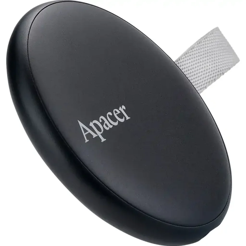 Накопичувач зовнішній SSD USB 512GB Apacer Magnetic Portable AS725 Black (AP512GAS725B-1) UA