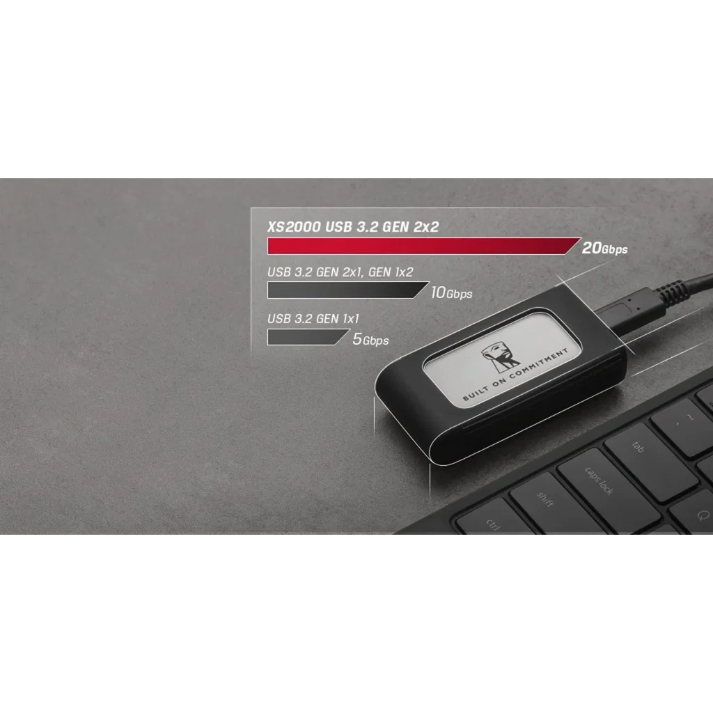 Накопичувач зовнішній SSD Portable USB 500GB Kingston XS2000 BoC Silver (SXS2000/500GA) UA