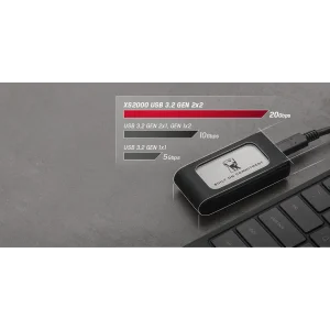 Накопитель внешний SSD Portable USB 500GB Kingston XS2000 BoC Silver (SXS2000/500GA) UA