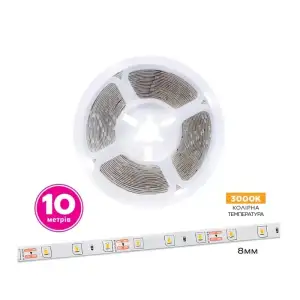 Світлодіодна стрічка ELM 2835 60LED IP20 3000K 10м (19-0013-10) UA