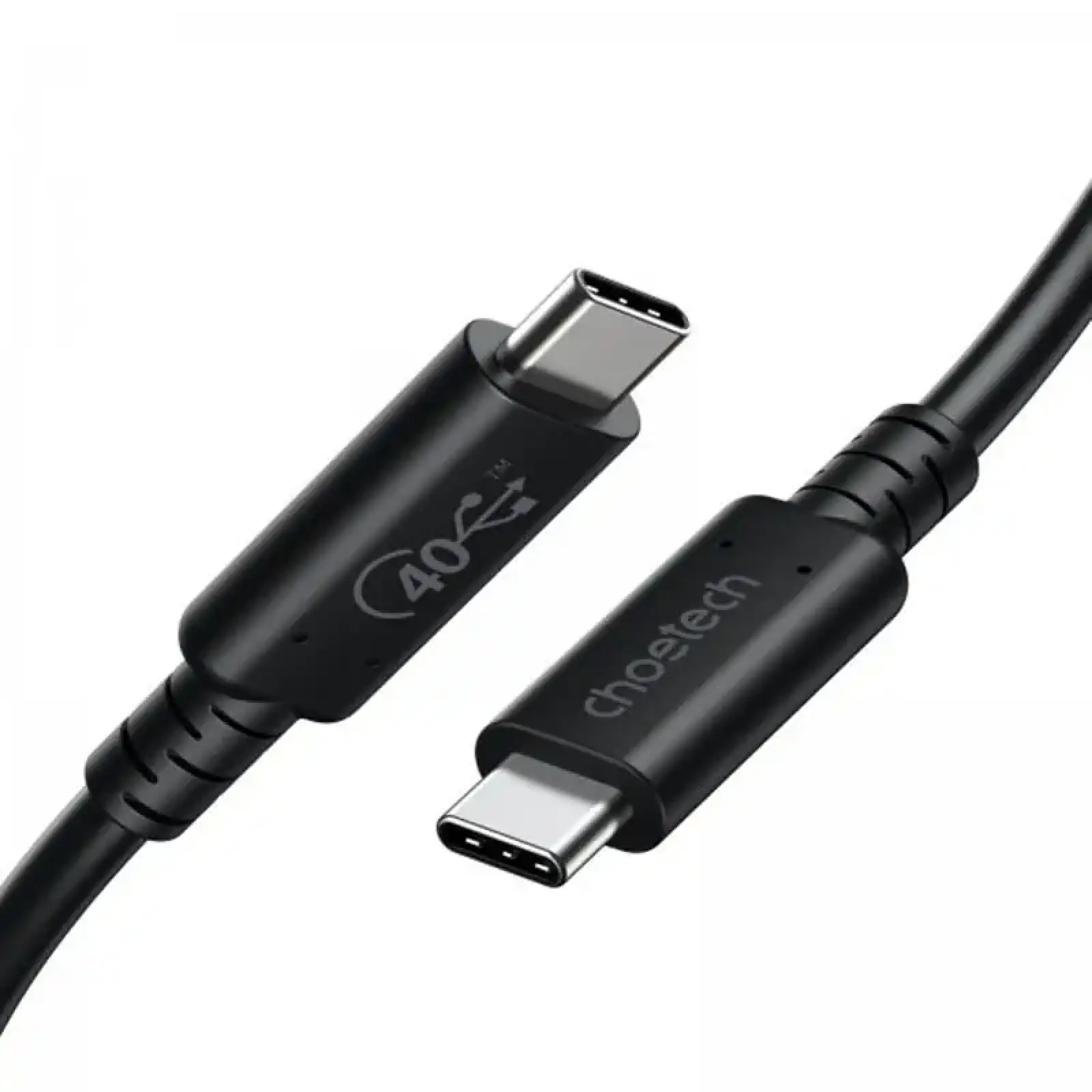 Кабель Choetech USB Type-C - USB Type-C (M/M), 0.8 м, Black (XCC-1028-BK) UA