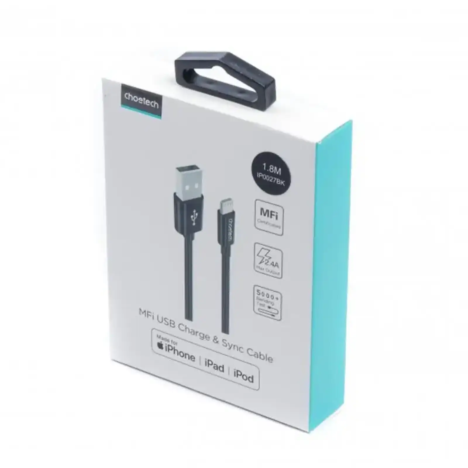 Кабель Choetech USB - Lightning (M/M), 1.8 м, Black (IP0027-BK) UA