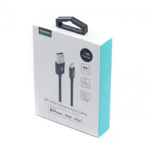 Кабель Choetech USB - Lightning (M/M), 1.8 м, Black (IP0027-BK) UA