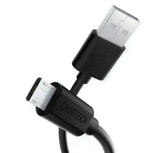 Кабель Choetech USB - micro USB (M/M), 1.2 м, Black (AB003) UA
