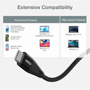 Кабель Choetech USB Type-C - USB Type-C (M/M) 100W, 1 м Black (XCC-1008) UA