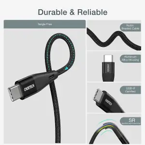 Кабель Choetech USB Type-C - USB Type-C (M/M) 100W, 1 м Black (XCC-1008) UA