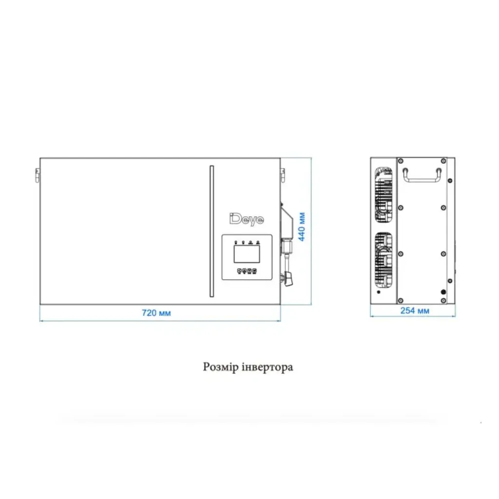Інвертор гібридний All-in-one 6kW Deye AI-W5.1-6P1-EU-B, однофазний (складова комплекту) UA