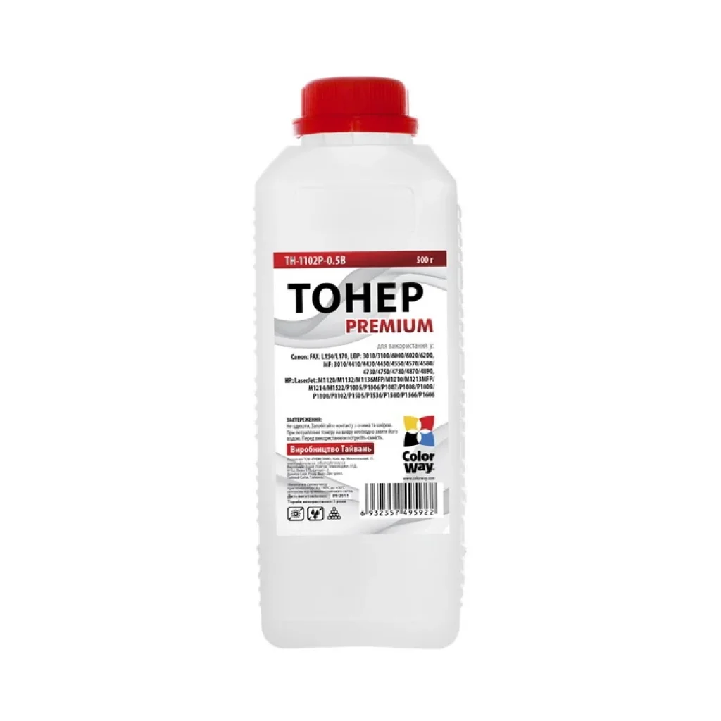 Тонер CW (TH-1102P-0.5B) HP P1102/P1606/Canon 725/Canon 728 Premium 500г UA