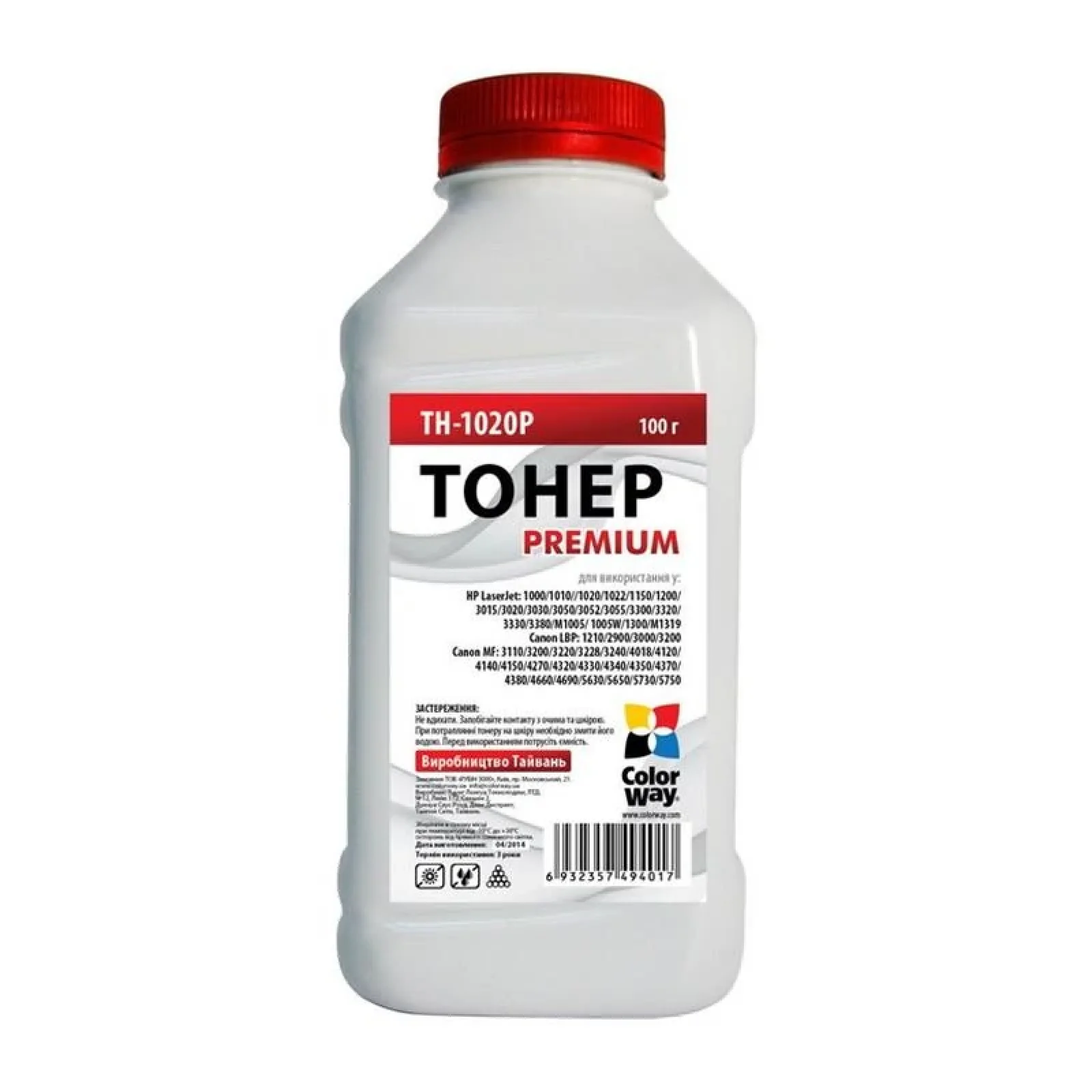 Тонер CW (TH-1020P) HP LJ 1010/1012/1015 Premium 100 г UA