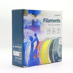 Філамент пластик Gembird для 3D-принтера High Speed PETG 1.75 мм 1 кг, жовтий (3DP-PETG1.75HY-01-Y) UA