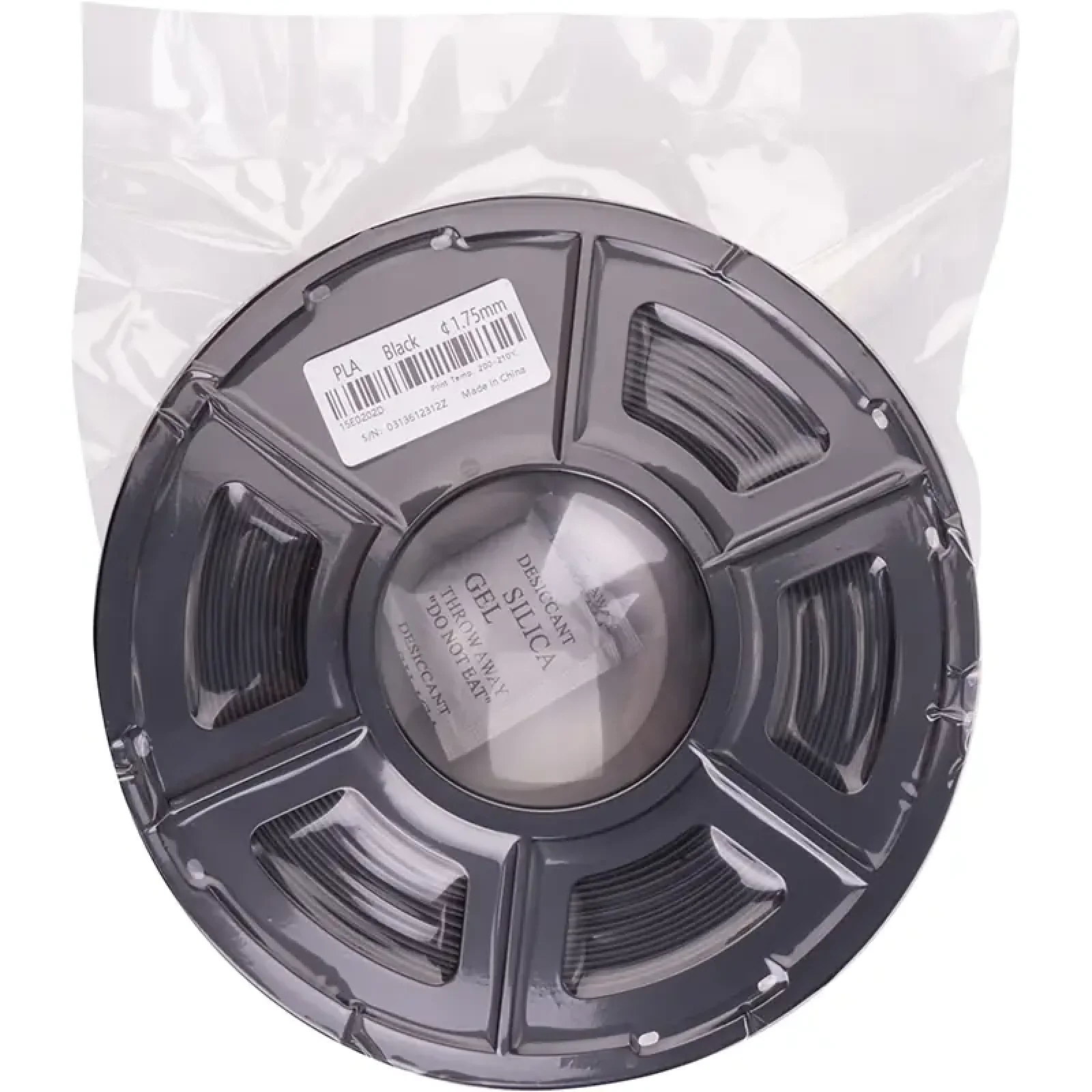 PLA-пластик PowerPlant Filament для 3D-принтера 1.75 мм 1 кг, черный (PT812936) UA