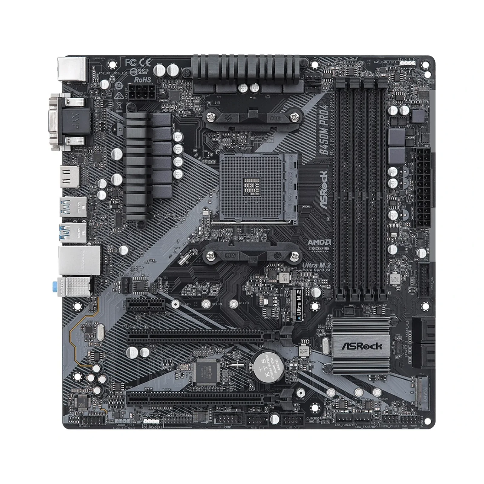 Материнская плата ASRock B450M Pro4 R2.0 Socket AM4 UA