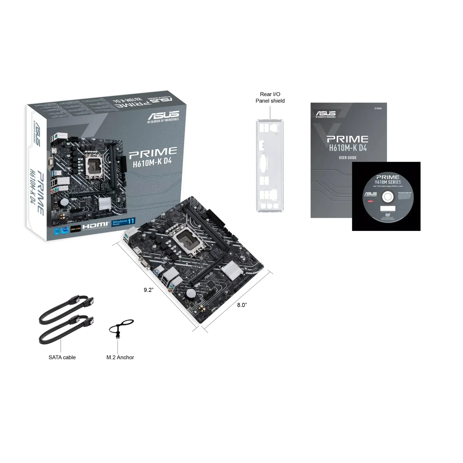 Материнская плата Asus Prime H610M-K D4 Socket 1700 UA