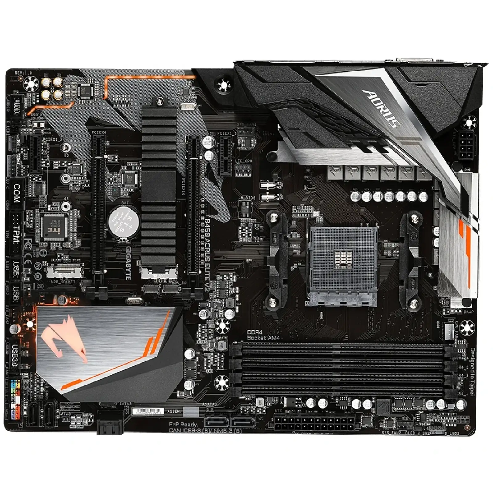 Материнская плата Gigabyte B450 Aorus Elite V2 Socket AM4 UA