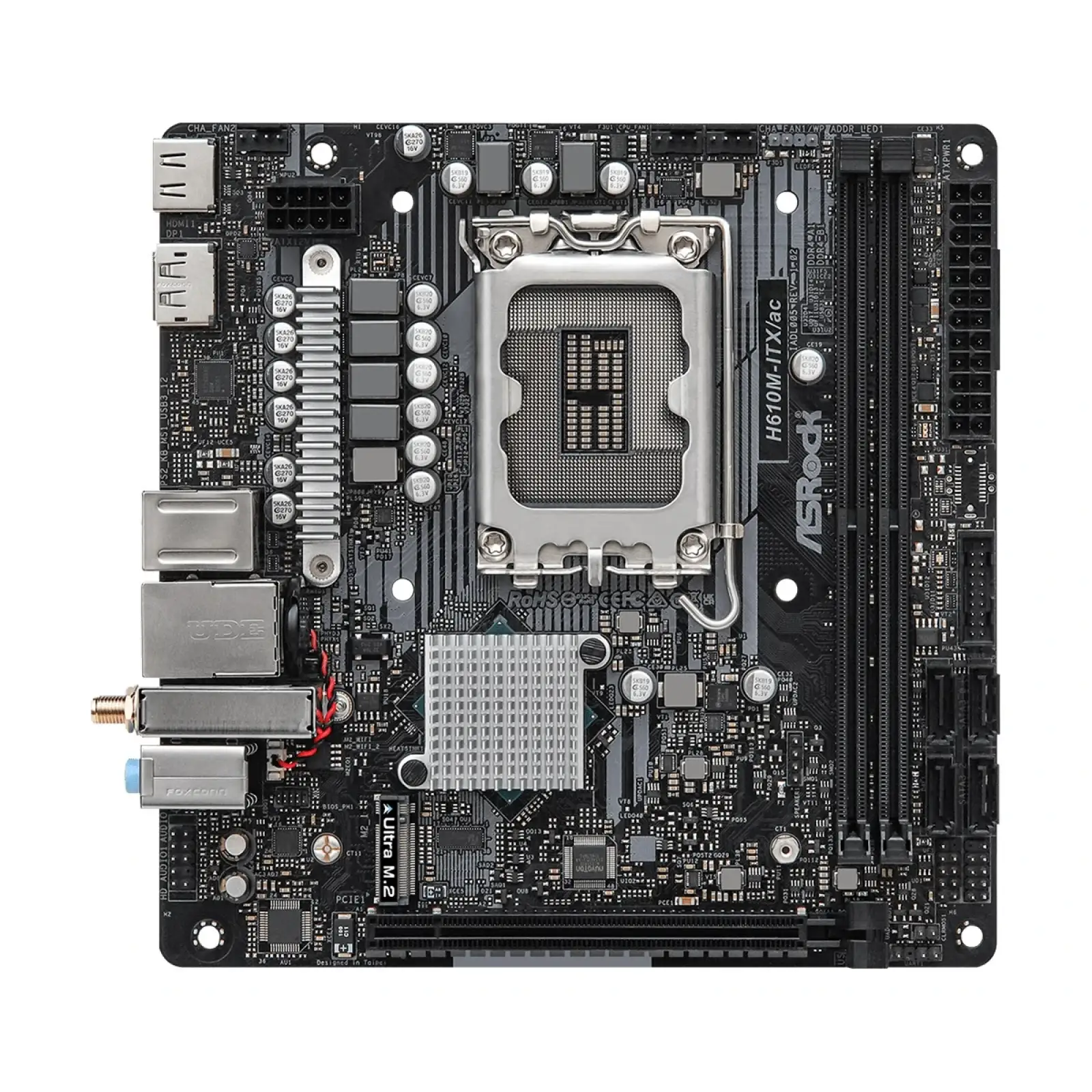 Материнська плата ASRock H610M-ITX/AC Socket 1700 UA
