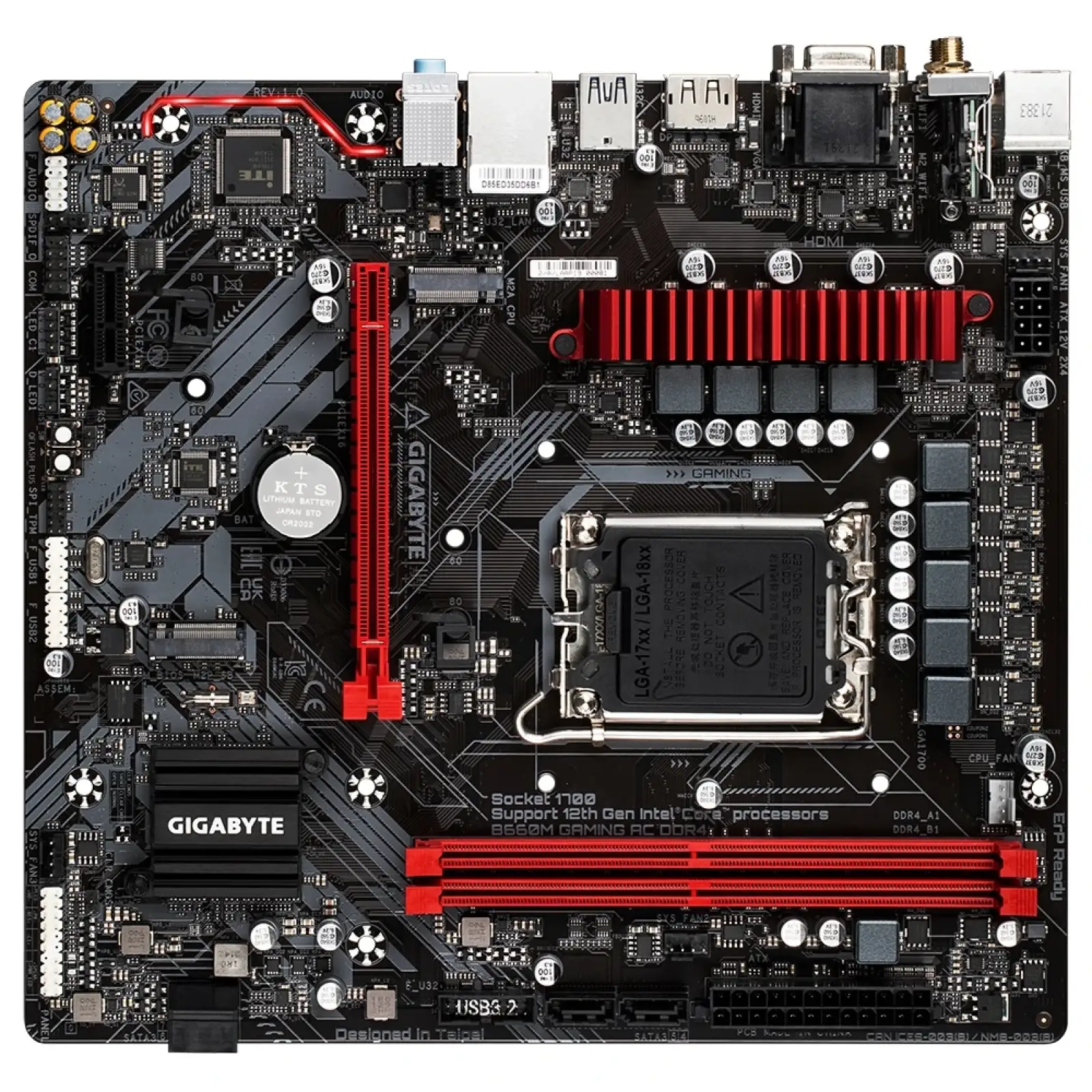 Материнська плата Gigabyte B660M Gaming AC DDR4 Socket 1700 UA