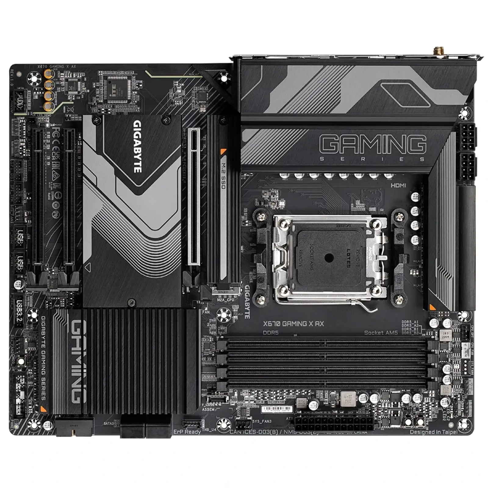 Материнська плата Gigabyte X670 Gaming X AX Socket AM5 UA