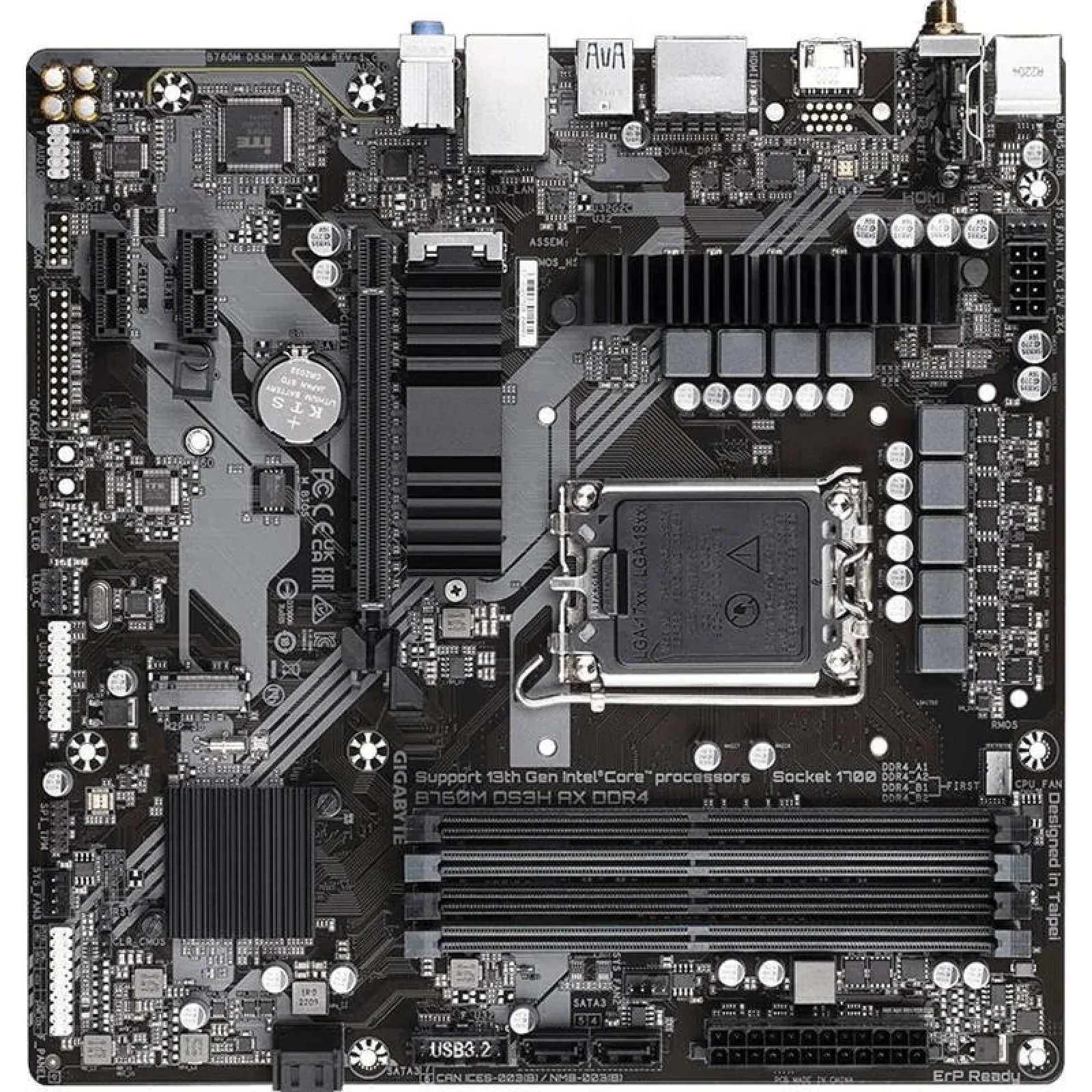 Материнская плата Gigabyte B760M DS3H AX DDR4 Socket 1700 UA