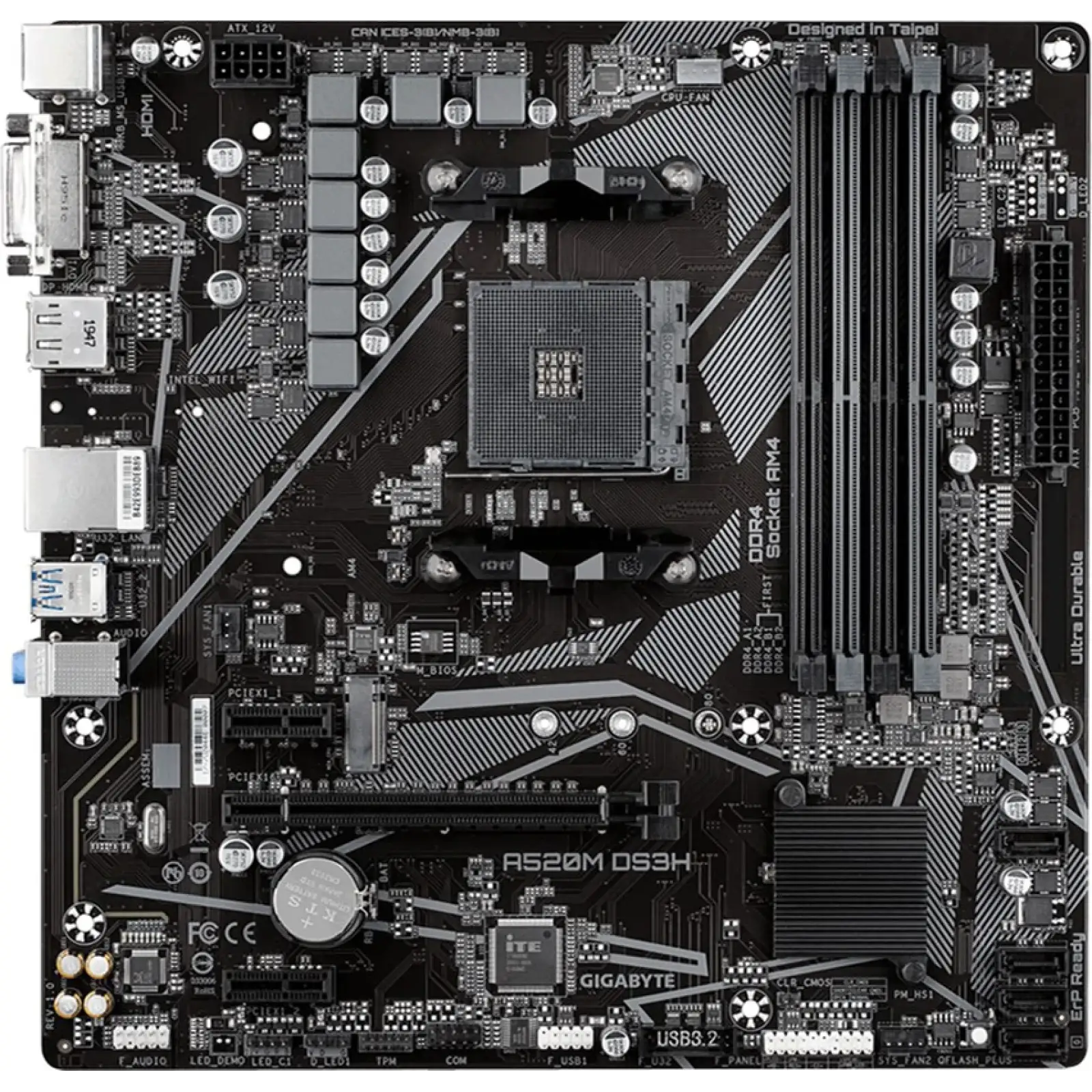 Материнська плата Gigabyte A520M DS3H Socket AM4 UA