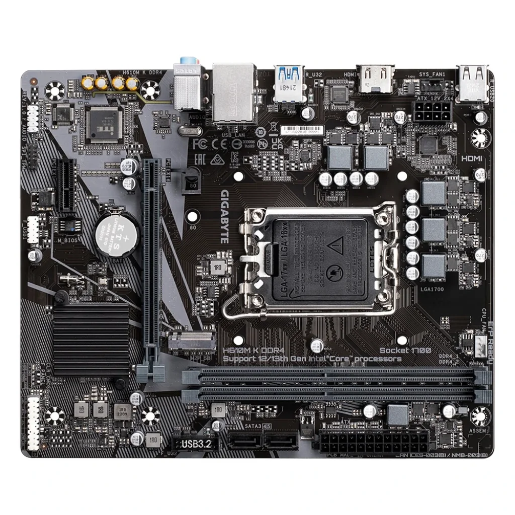 Материнська плата Gigabyte H610M K DDR4 Socket 1700 UA