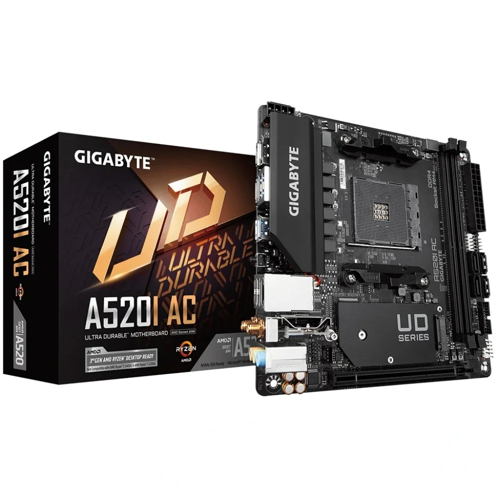 Материнська плата Gigabyte A520I AC Socket AM4 UA