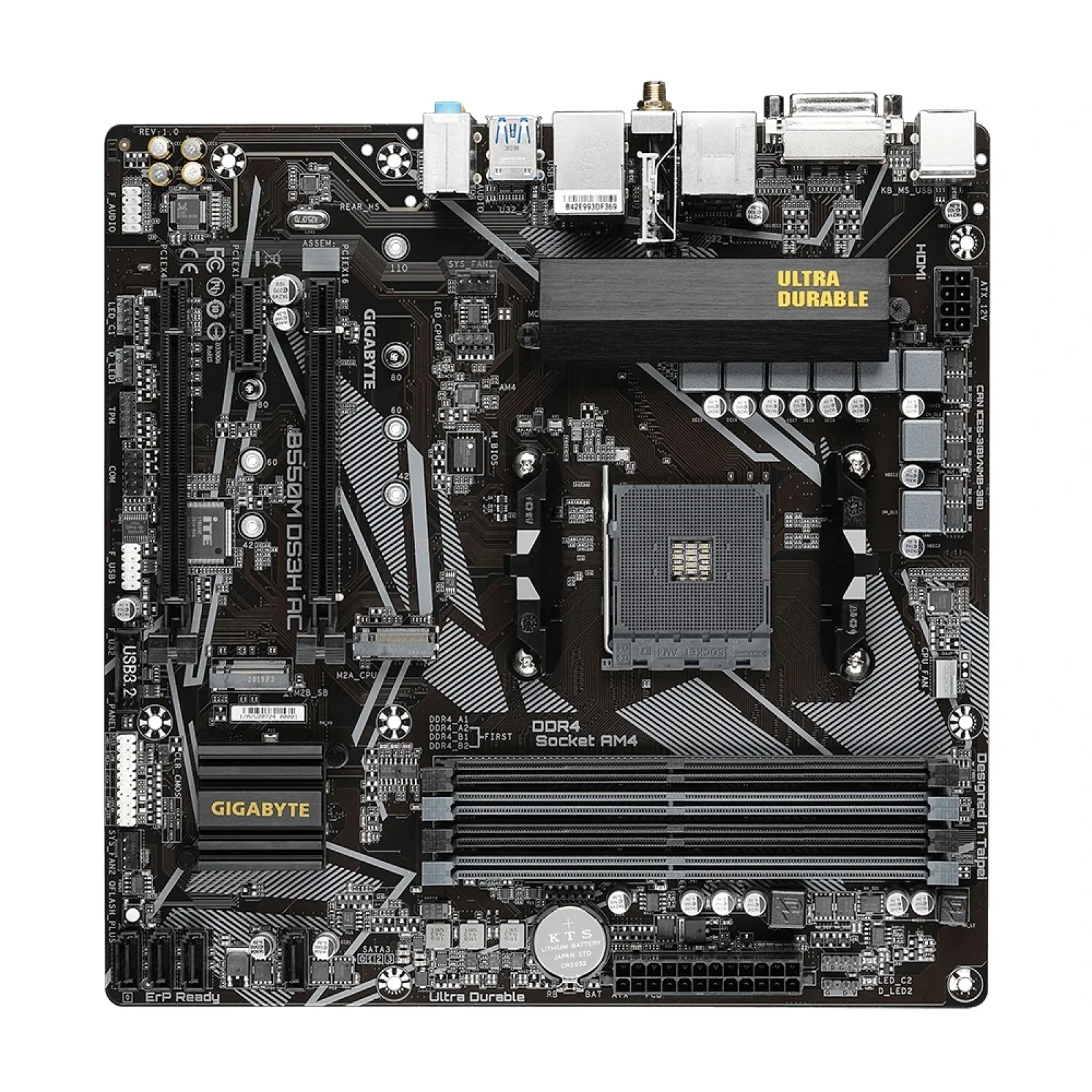 Материнська плата Gigabyte B550M DS3H AC Socket AM4 UA